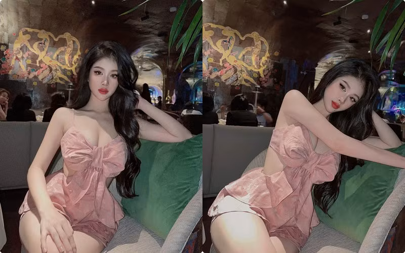 Người đẹp còn có nút ruồi rất duyên ở 1 bên cằm và chính điều này là đặc điểm nhận dạng của cô nàng.