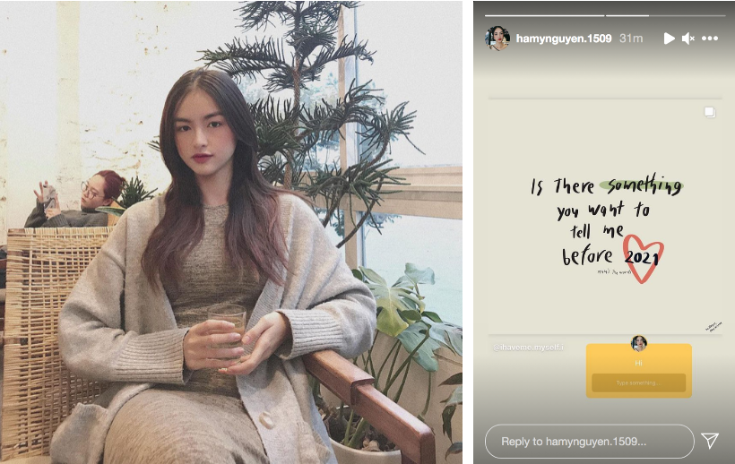 Nguyễn Hà My - Hoa khôi ĐH Ngoại thương từng tham gia HHVN 2020 dùng ngày cuối cùng của năm để hỏi thăm mọi người.