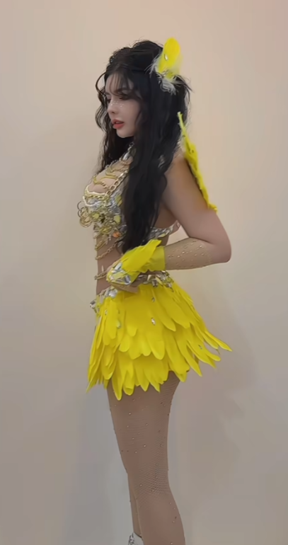 Trái lại, nữ DJ thẳng thắn lên tiếng khẳng định bản thân không hề "copy" ai: "Yêu thích idol của mình là 1 cử chỉ vô cùng tốt đẹp nhưng mà lợi dụng điều đó để chà đạp 1 ai khác vì nó xấu xa vô cùng. Thứ nhất, cái gu của tui là lông lá cho nên đa phần là tui sẽ chọn lông lá để mix vào đồ đi diễn. Sao mấy bạn không xem lại video của tôi cách đây 2-3 năm trước khi mà ngân 98 chưa mặc đồ lông....