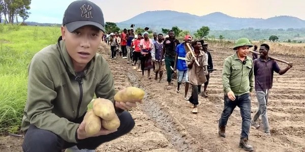 Đúng như dự đoán, cả chợ có mỗi xe của team Quang Linh bán mía. Vừa nhìn thấy xe đến, các thương lái trong chợ đã nhào đến hỏi giá. Cảnh buôn bán tấp nập rất vui mắt. Lindo chịu trách nhiệm giao dịch với thương lái, còn các anh em khác đi cùng sẽ lấy mía và kiểm soát việc thanh toán.