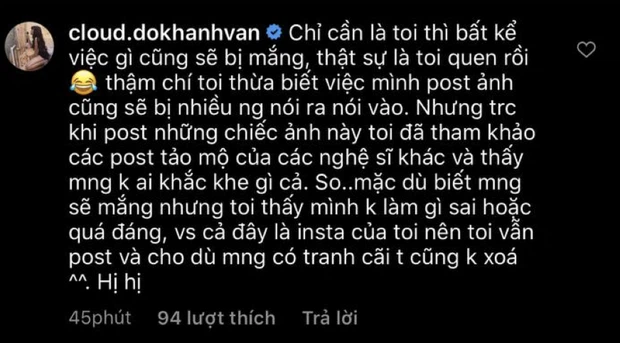 Dù không có pose phản cảm, nhưng đây cũng chính là bức hình gây ra nguồn cơn của những tranh cãi trên mạng.