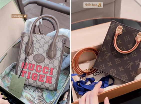 Không khó để bắt gặp những khoảnh khắc khoe đồ hiệu trên Instagram của bạn gái Tuấn Tài