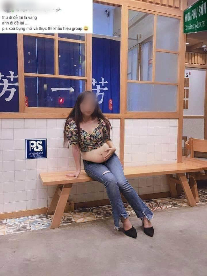 Ấy vậy mà mới đây, một cô nàng lại tự biến mình trở thành người dũng cảm nhất khi liều mình nhờ dân mạng chính sửa ảnh với dòng trạng thái: "Xóa giúp em cái bụng mỡ với ạ".