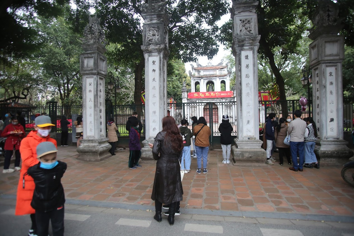 Cũng do tình hình dịch bệnh nên dịp Tết này, Văn Miếu đóng cửa.