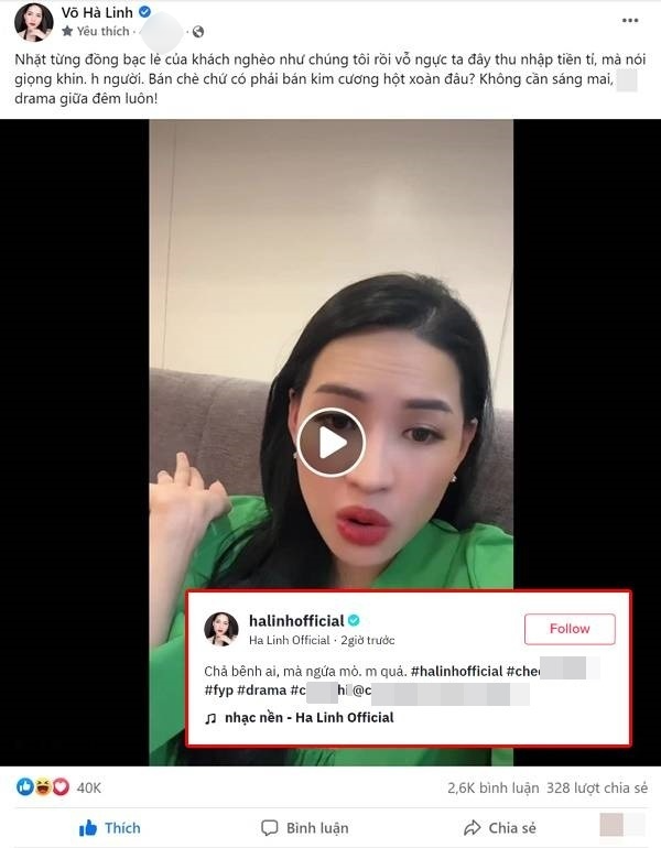 Đặc biệt, ngay từ khi mới gia nhập nền tảng TikTok, Hà Linh đã có một lượng người hâm mộ lớn vì sự thẳng thắn của cô. Thậm chí, mọi người còn ưu ái gọi cô là “chiến thần review”.