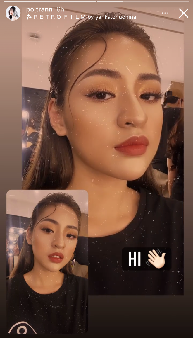 Thanh Tâm khoe chuyện sẽ diễn trong show thời trang trước đó.