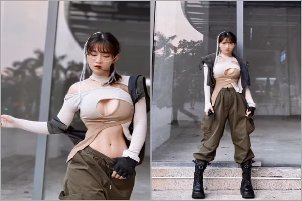 Lê Bống được biết tới là một TikToker không ngại ăn diện "hở bạo".