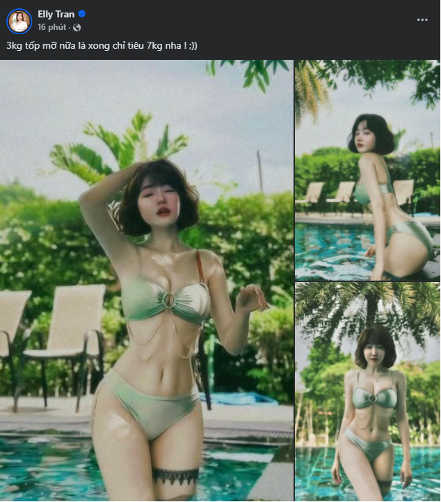 Chỉ trong vòng ít ngày, cựu hot girl Elly Trần đã khiến nhiều người ngỡ ngàng khi liên tục khoe thành tích giảm cân của bản thân.