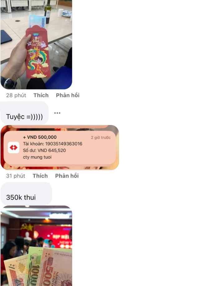 Với nhiều nhân viên, ngày đầu tiên đi làm vô cùng quan trọng không chỉ nhận những lời chúc từ đồng nghiệp mà còn chờ đợi tiền lì xì từ các sếp.