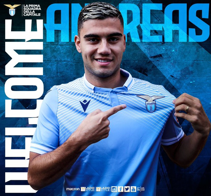 Theo thông báo từ trang chủ Lazio, tiền vệ Andreas Pereira đã hoàn tất buổi kiềm tra y tế để gia nhập đội bóng này theo dạng cho mượn trong 1 mùa. Sau đó, đội bóng Ý có quyền mua đứt tiền vệ 24 tuổi với giá 27 triệu euro.
