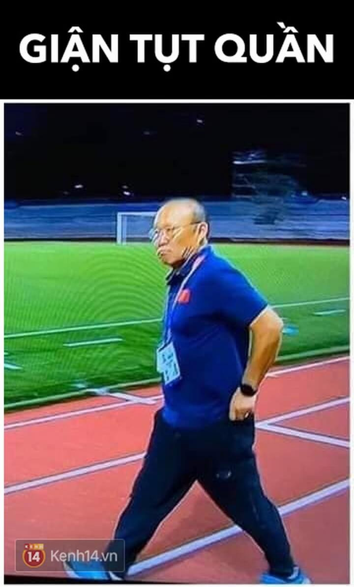 Thầy Park giận trọng tài tới tụt cả quần.