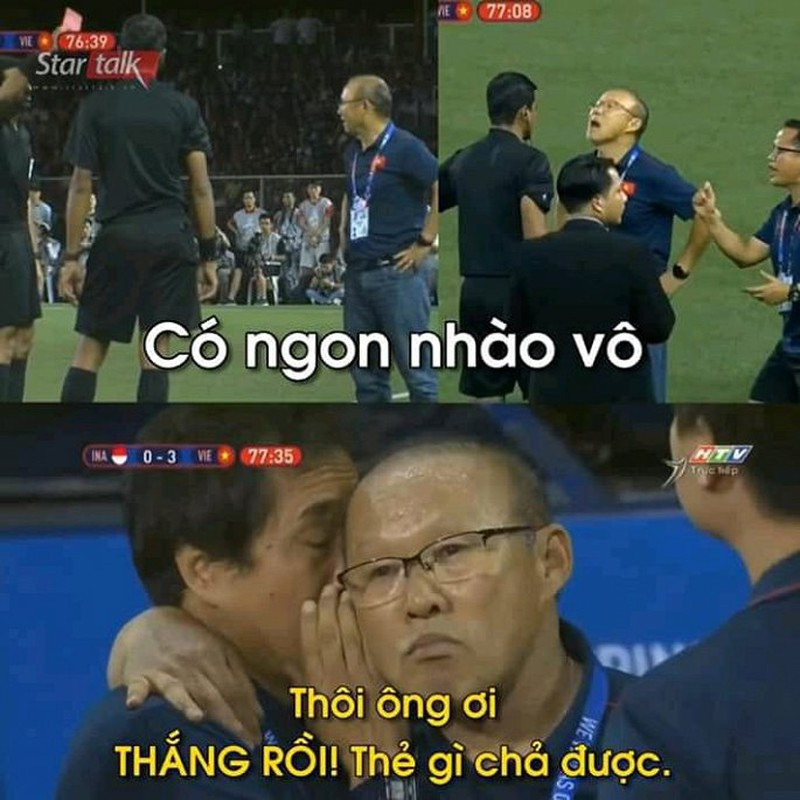 Để có được chiến thắng, HLV Park Hang Seo và trợ lý Lee Young Jin không màng đến màu thẻ phạt.