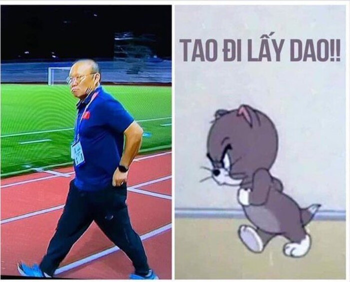 Dáng đi của HLV Park Hang Seo từng được dân mạng chế ảnh rất nhiều và truyền tay nhau với tốc độ ánh sáng.