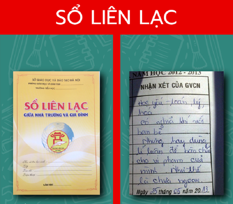 Mọi điều tốt, xấu đều được "bóc trần" thông qua quyển sổ liên lạc.