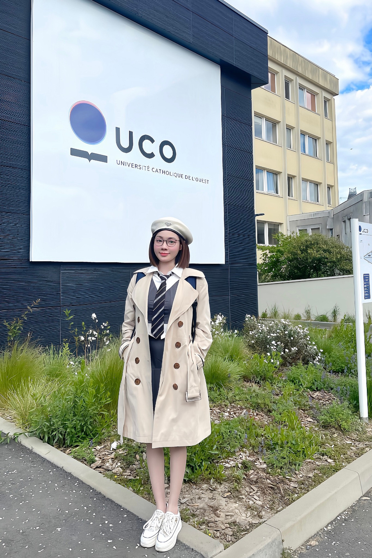 "Mỗi sáng thức dậy lúc 6h, nấu nướng dọn dẹp nhà cửa rồi lên tàu đi học đi làm và ngắm thành phố yên bình này, cảm thấy mỗi phút trôi qua thật ý nghĩa và ấm áp thực sự", cô giáo tiếng Pháp xinh đẹp tiết lộ về cuộc sống mới.