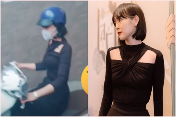 Chiếc áo đen và chân váy được cho là trùng khớp với trang phục của Hải Tú. Ngoài ra, còn có mái tóc ngắn y hệt vào ngày 26/1