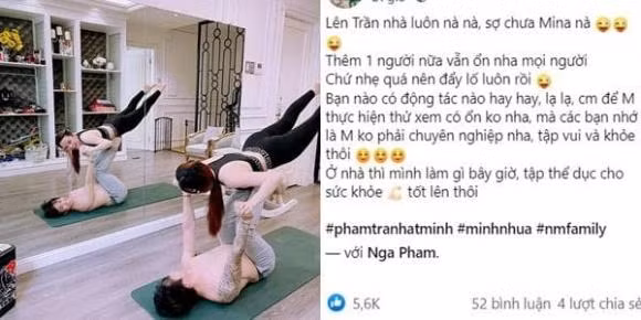 Mới đây, Minh Nhựa lại gây chú ý khi thử thách thể lực bản thân với vợ hai.