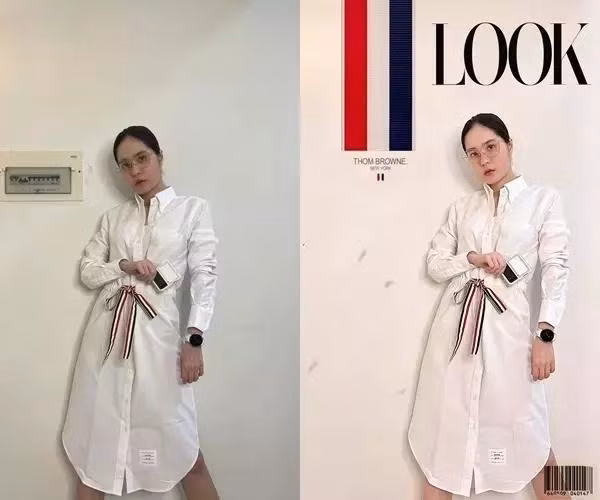 Quốc Vũ tung ảnh vợ trước và sau chỉnh sửa.