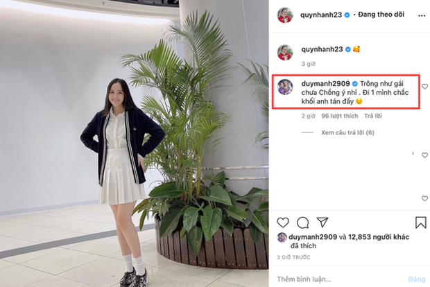 Trước đó, Quỳnh Anh còn diện style nữ sinh khiến dân tình tấp nập vào khen ngợi.