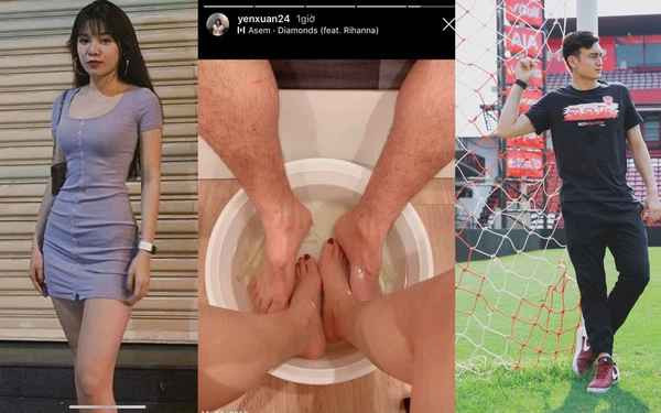 Sau chiến thắng, Văn Lâm ăn mừng bên đồng đội, người hâm mộ và bạn gái.