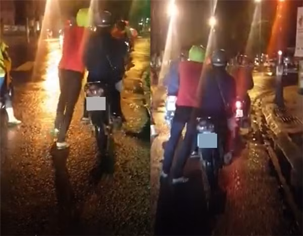 Thấy cảnh tượng này, một người đàn ông đã đến gần khuyên nhủ bạn gái nên xuống đẩy xe cùng người yêu: "Sao không xuống dắt cùng nó đi mà để nó khổ thế? Anh tưởng chỉ có trong phim thôi mà ngoài đời vẫn có à? Xuống dắt nhanh lên, xuống dắt cùng để đấy người ta nhìn thì sao? Con gái con đứa không được thế, anh là con trai nhìn thấy khổ lắm”.