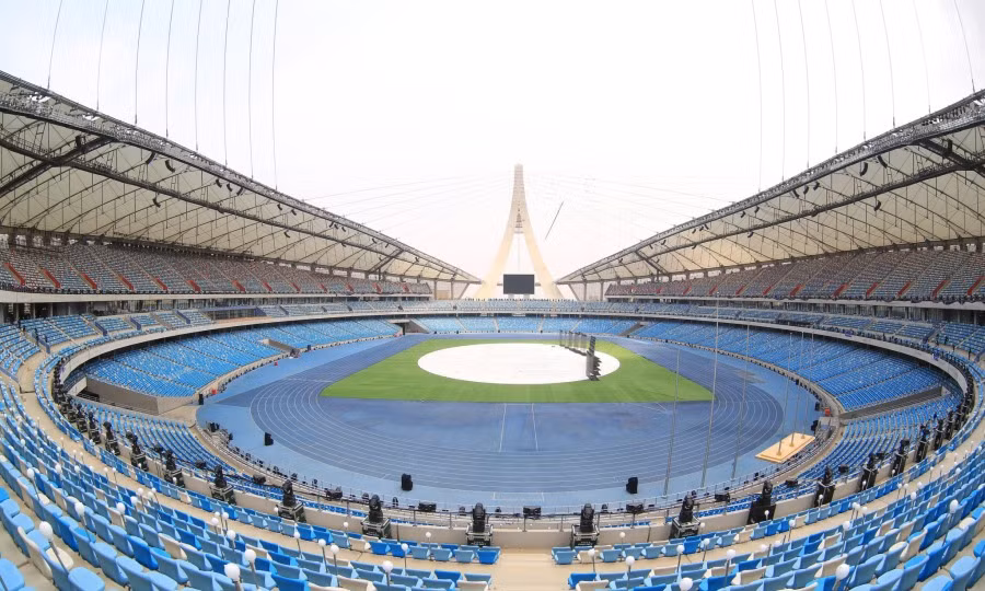 Toàn cảnh SVĐ Morodok Techo trước giờ khai mạc SEA Games 32.