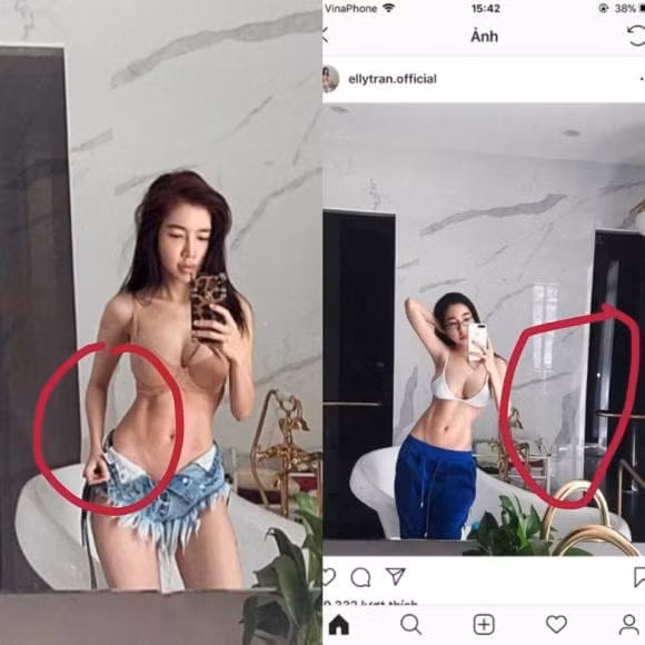 Điều này cũng khiến gương mặt cô trở nên lạ lẫm như các hot girl Trung Quốc. Nhan sắc mẹ hai con bị nhận xét đơ cứng, thiếu tự nhiên và hơi sưng.