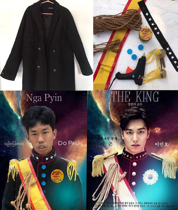 Để phục vụ cho màn cover Lee Min Ho của mình, Do Pauk cũng đã chuẩn bị những phụ kiện ra trò.