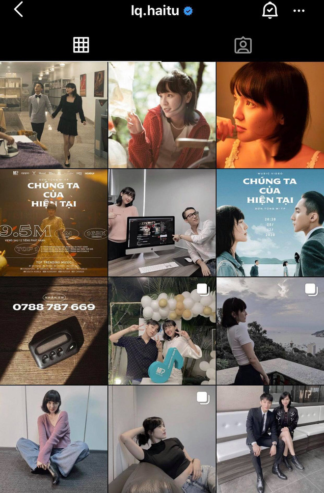 Nhưng không chỉ dừng lại ở đó, dân tình còn nhận thấy rằng đến thời điểm hiện tại, Sơn Tùng M-TP là người đàn ông duy nhất xuất hiện trên feed của Hải Tú.