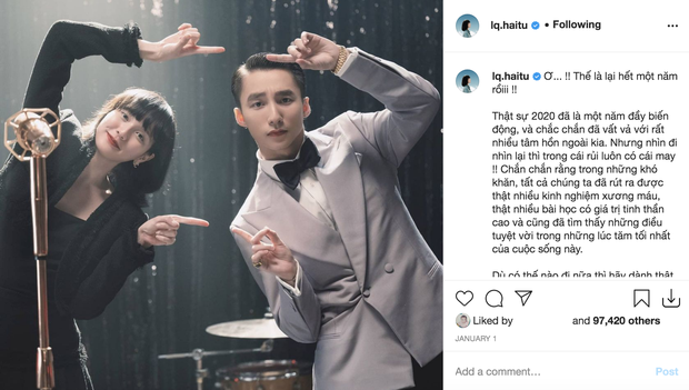 Kể từ khi debut với tư cách nữ diễn viên độc quyền của nhà M-TP hồi tháng 10/2020 đến nay, Hải Tú đã đăng 19 post và gần 1/3 trong số đó là có mặt Sơn Tùng.