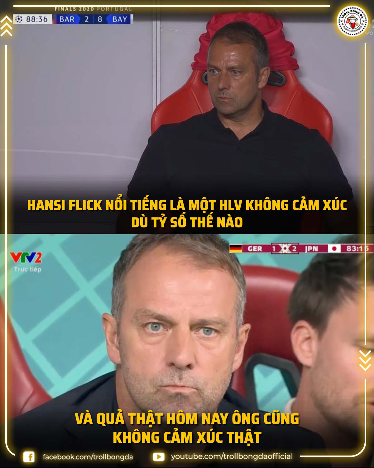 Hansi Flick là một HLV không đổi cảm xúc và sau trận đấu với Nhật Bản, người đàn ông này cũng vậy.