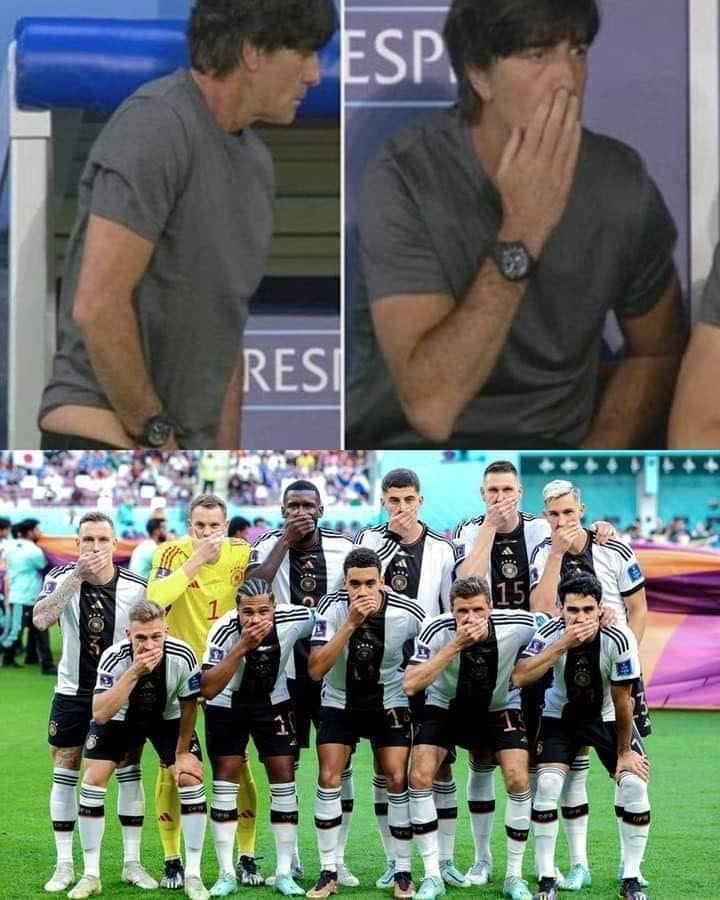 Lý giải cho việc các cầu thủ Đức bịt tay che mũi trước trận đấu với Nhật Bản tại VCK World Cup 2022.