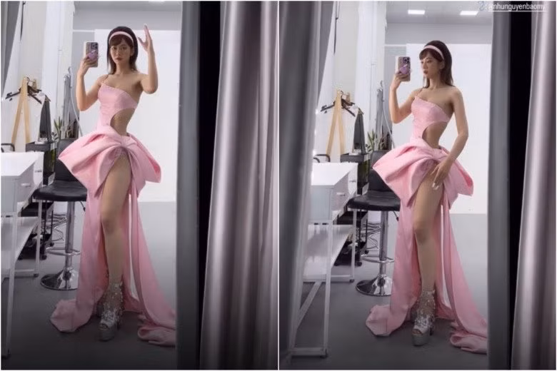 Tuy nhiên, nếu như hot girl Lê Bống vẫn giữ vững được hình thể gợi cảm và phong cách ăn mặc táo bạo, thì cái cách cô chọn giày mỗi khi xuất hiện lại khiến cư dân mạng phải “nhíu mày” khó hiểu.