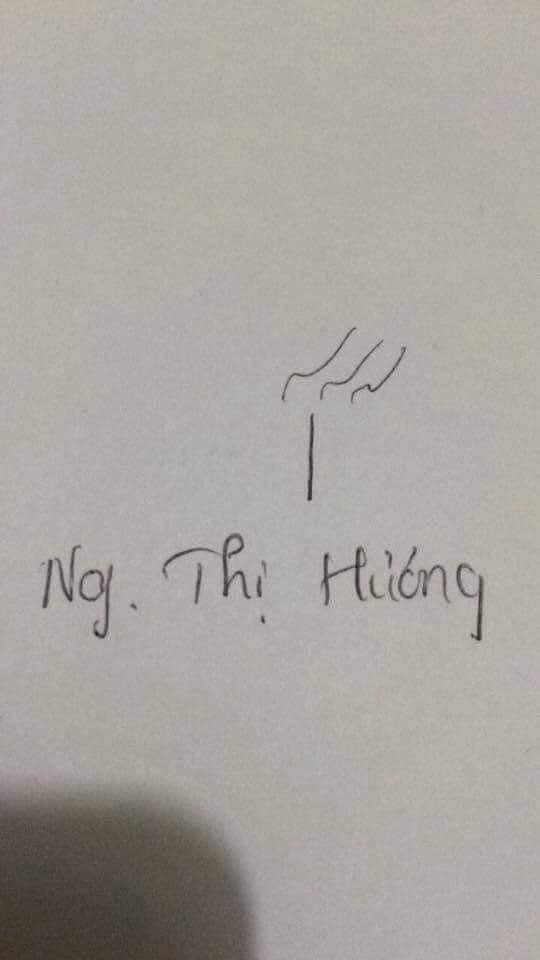 Tên là Hương nên chỉ cần tượng hình mấy nén nhang là biết tên mình.