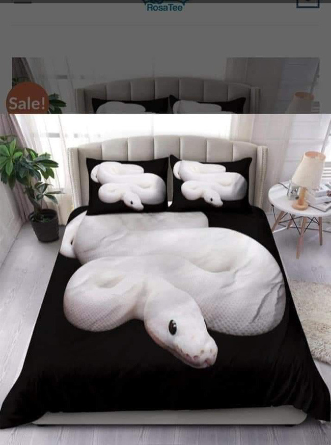 Thoạt nhìn chiếc giường ngủ này ắt hẳn tim của nhiều người sẽ nhảy ra khỏi lồng ngực, đặc biệt những người có nỗi sợ với rắn.