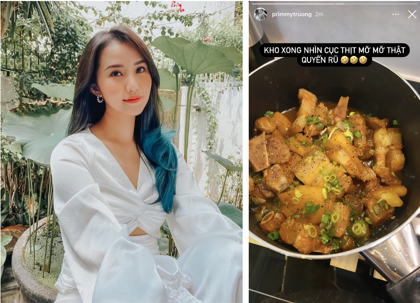 Dù 29 năm trời mới tập tành nấu nướng nhưng vì chồng mà tay nghề Primmy cứ tăng cao từng ngày.