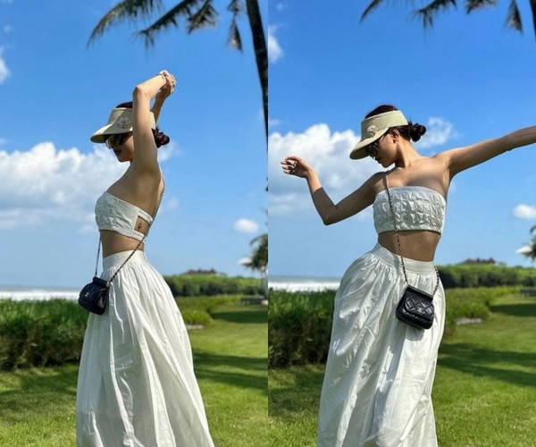 Đồng thời, thần thái của Trâm Anh và vóc dáng nổi bật đã khiến bức ảnh "bừng sáng".