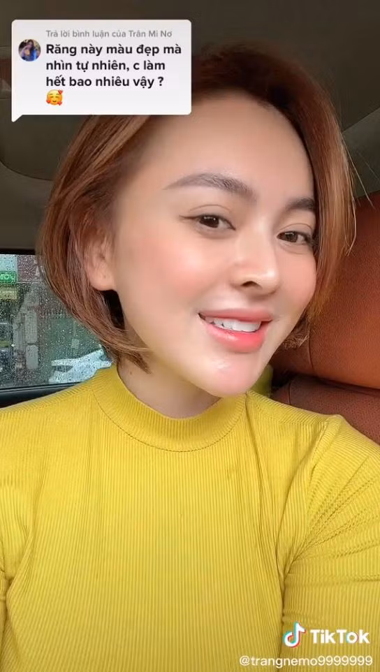 "Trang sửa lông mày 7 lần, phun mí mắt 2 lần, mở gốc mắt 1 lần, sửa mũi 2 lần, thu cánh mũi 1 lần, phun môi 3 lần, mở dáng môi 2 lần, gọt cằm 1 lần, nâng ngực 2 lần,... Nhiều quá mọi người ơi! Còn chỗ nào để em suy nghĩ thêm nha. Còn cái nết là sửa nhiều lần lắm rồi", hot girl bán hàng online này từng tiết lộ.