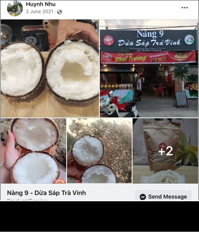 Huỳnh Như đã mở một cửa hàng kinh doanh lấy tên Nàng 9 Dừa Sáp Trà Vinh, chuyên cung cấp mặt hàng dừa sáp đến cho khách hàng. Cô đang hết sức chăm chút, phát triển và cũng rất tâm đắc với “đứa con tinh thần này”.