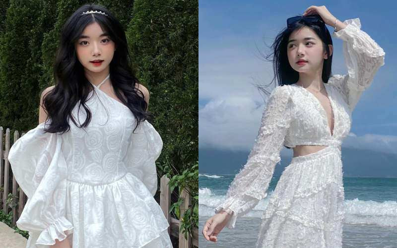 Gương mặt baby, thân hình thon gọn cùng làn da trắng nõn là những lợi thế giúp Quỳnh Trương trở thành người đẹp vạn nhân mê.