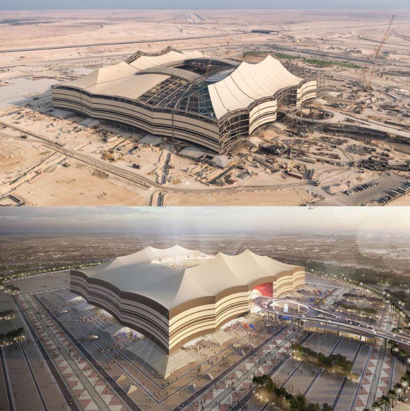 SVĐ Al Bayt từ bản thiết kế đến khi thành hình.