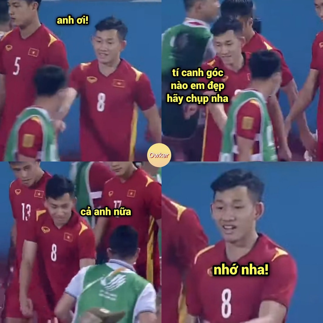 Tâm sự của Hai Long với phóng viên trước khi ra sân.