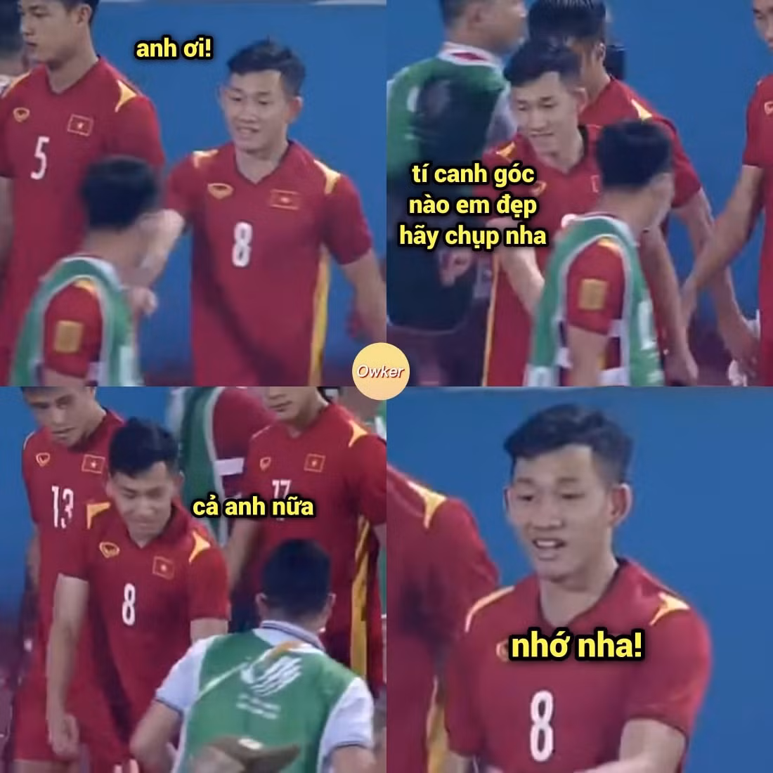 Tâm sự của Hai Long với phóng viên trước khi ra sân.