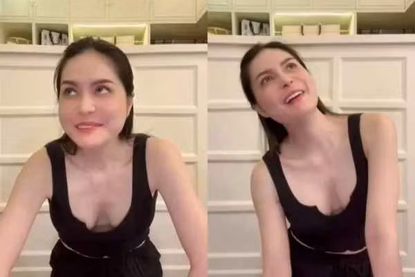 Ngoài ra, lần lên sóng này Đoàn Di Băng còn để lộ khe ngực sâu hoắm thiếu tự nhiên.