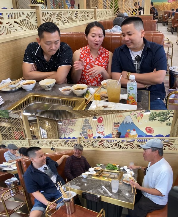 Khoa Pug cũng rất thoải mái, vui vẻ chụp ảnh với những người yêu mến mình. Khi đứng chụp cạnh nam Youtuber, nhiều người bất ngờ với chiều cao hiện tại của anh. Một số người liên tục nói: “Ủa sao cao quá vậy”. Có thể thấy, sau thời gian dài chịu đau đớn vì kéo chân, Khoa Pug hiện tại đã có chiều cao ưng ý, đi lại cũng nhanh nhẹn, linh hoạt hơn, không còn tập tễnh như trước.