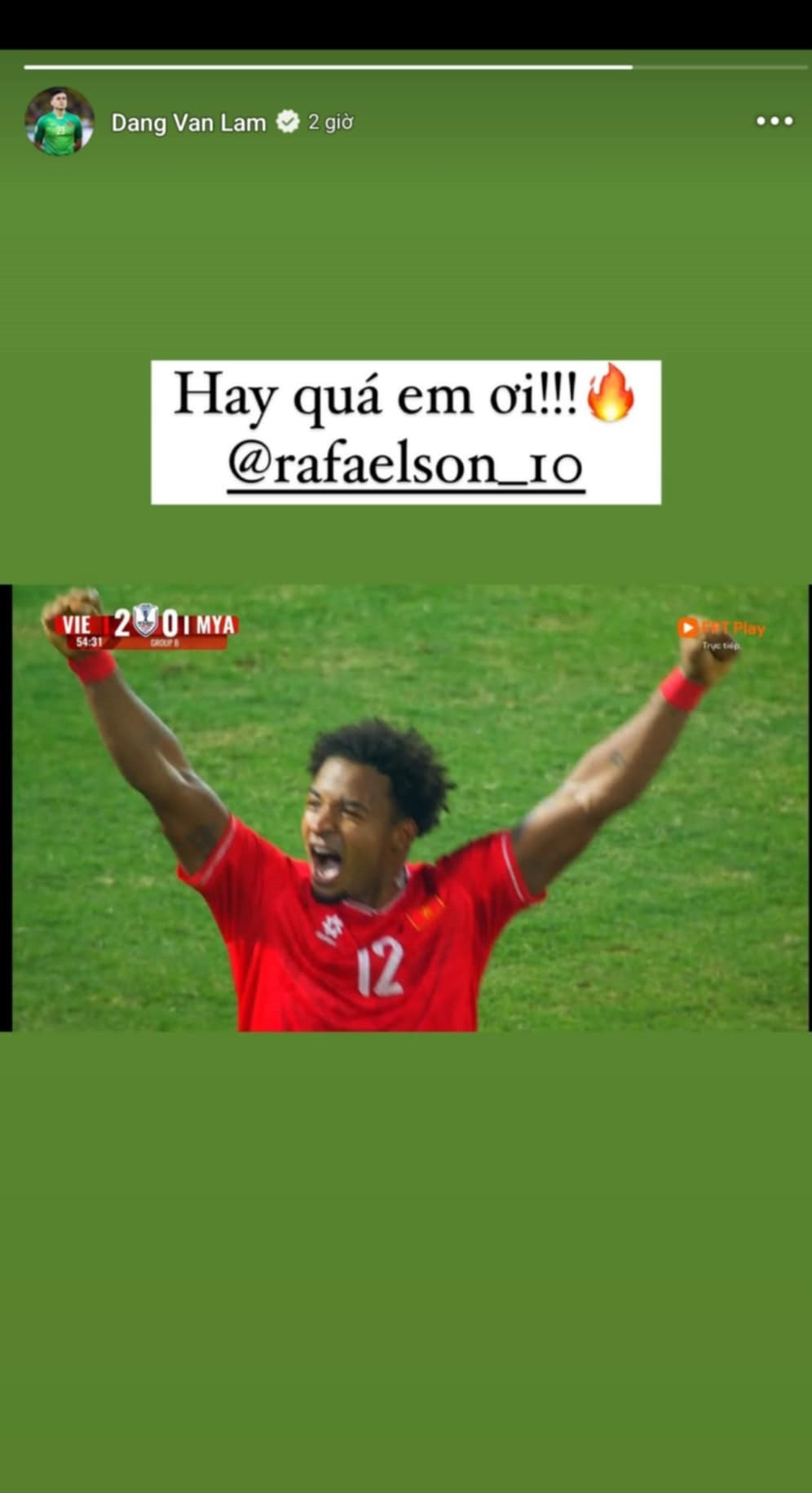 Dù không thể cùng ĐT Việt Nam dự AFF Cup 2024 nhưng thủ môn Đặng Văn Lâm cũng đã gửi lời chúc mừng tới Xuân Son.