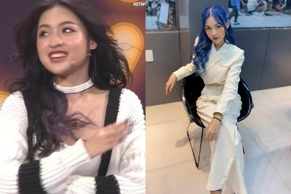 Chính hình ảnh chương trình cắt ghép để giới thiệu về "hot girl trứng rán'' cũng phần nào tố nhan sắc cô nàng.