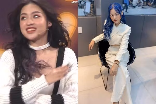 Chính hình ảnh chương trình cắt ghép để giới thiệu về "hot girl trứng rán'' cũng phần nào tố nhan sắc cô nàng.