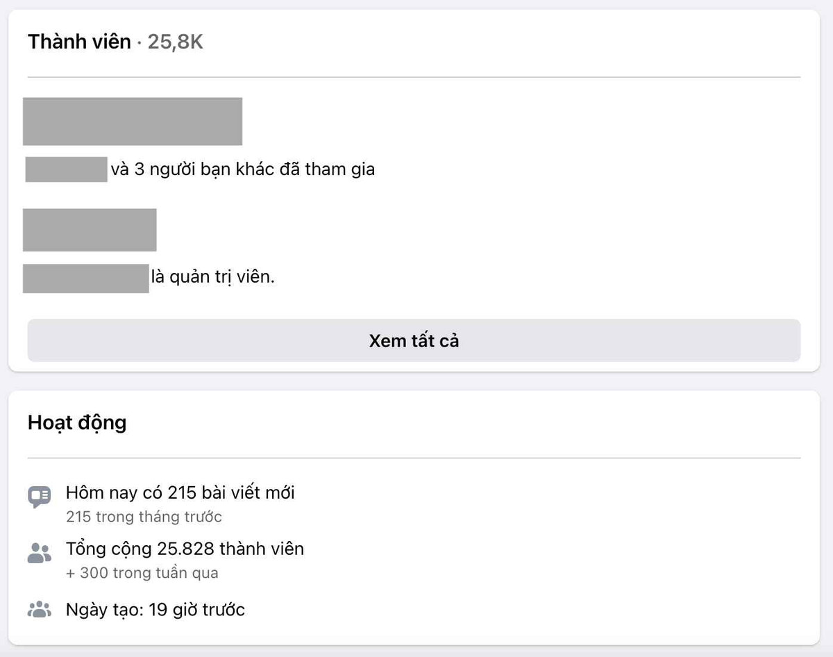 Theo thông tin công khai trong nhóm này, nhóm mới được thành lập vào ngày 8/4 vừa qua, chưa có mô tả lẫn tiêu chí hoạt động.