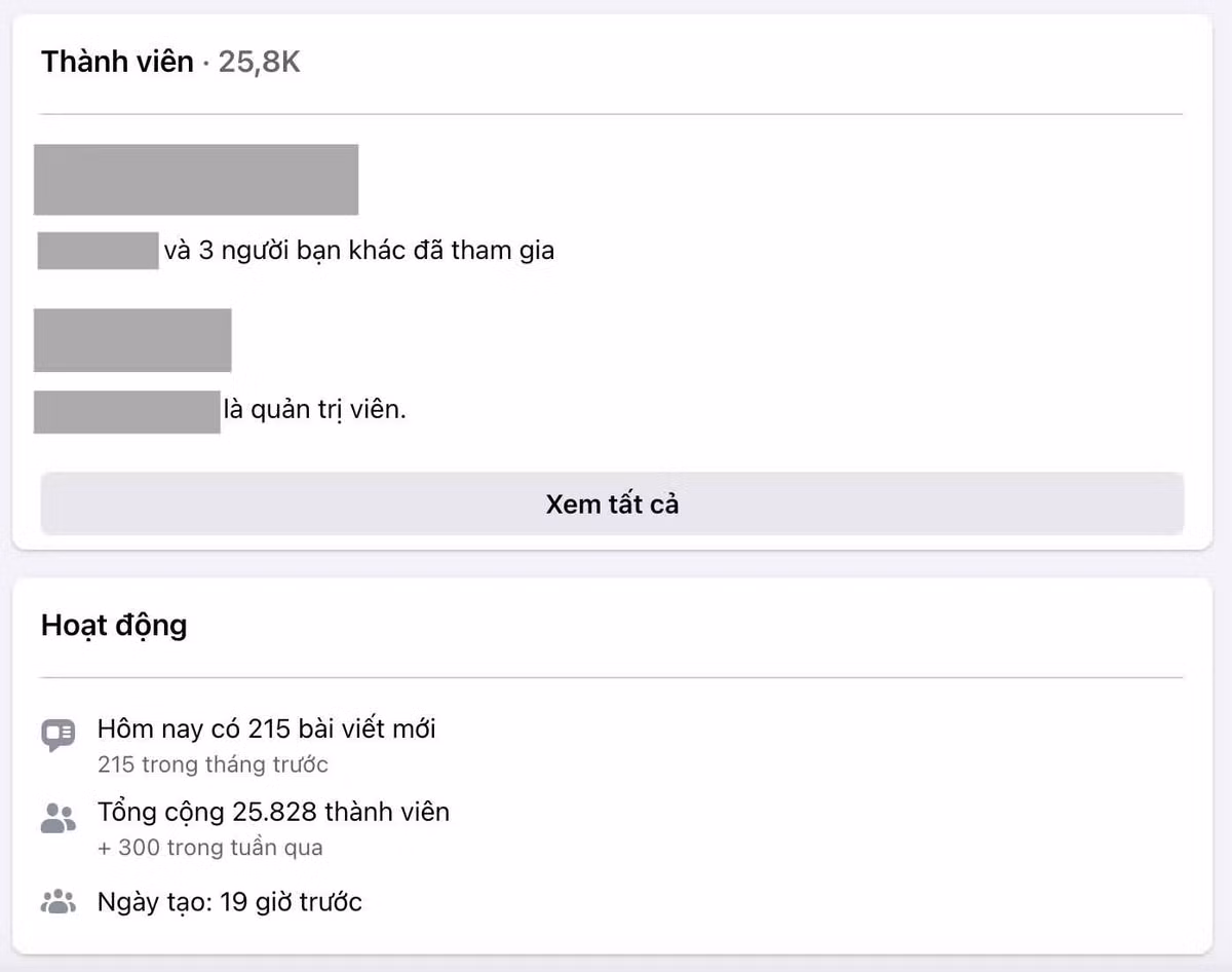 Theo thông tin công khai trong nhóm này, nhóm mới được thành lập vào ngày 8/4 vừa qua, chưa có mô tả lẫn tiêu chí hoạt động.